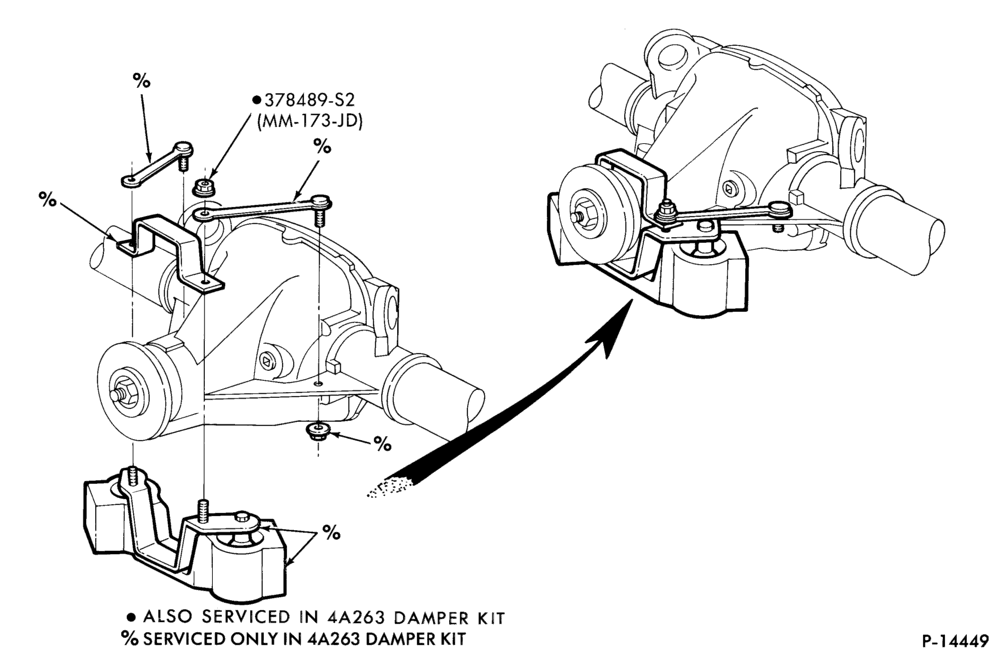 Схема REAR AXLE-DRIVELINE VIBRATION DAMPER - axle mounted - 7.5" R/G
