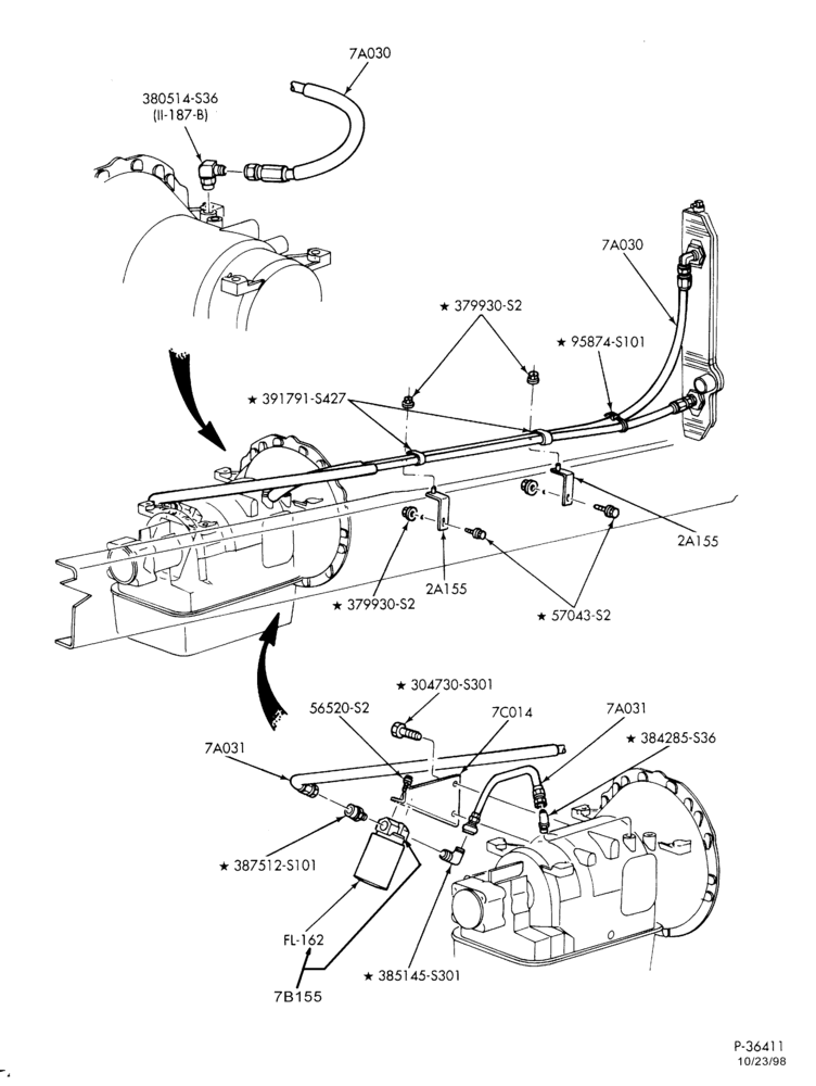 Схема AT 545-Fluid cooling system - AT 545 - 6 cyl. 7.2L Caterpillar 3126-F650/750