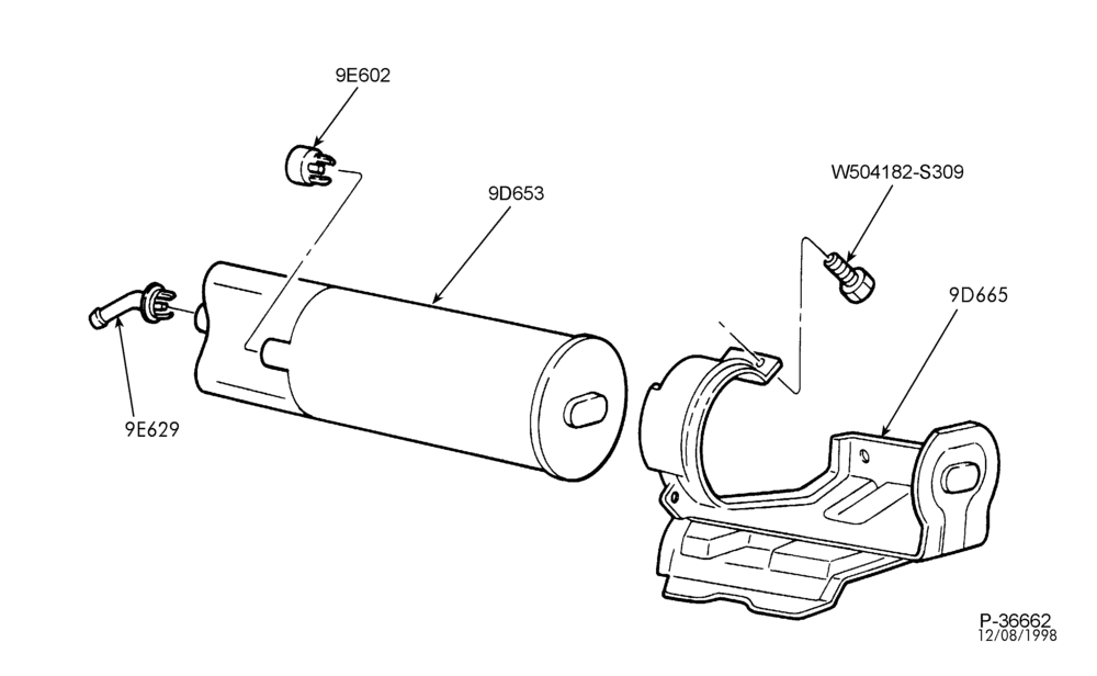 Схема 10 CYL. 6.8L-Fuel vapor storage & related parts - except California EMS