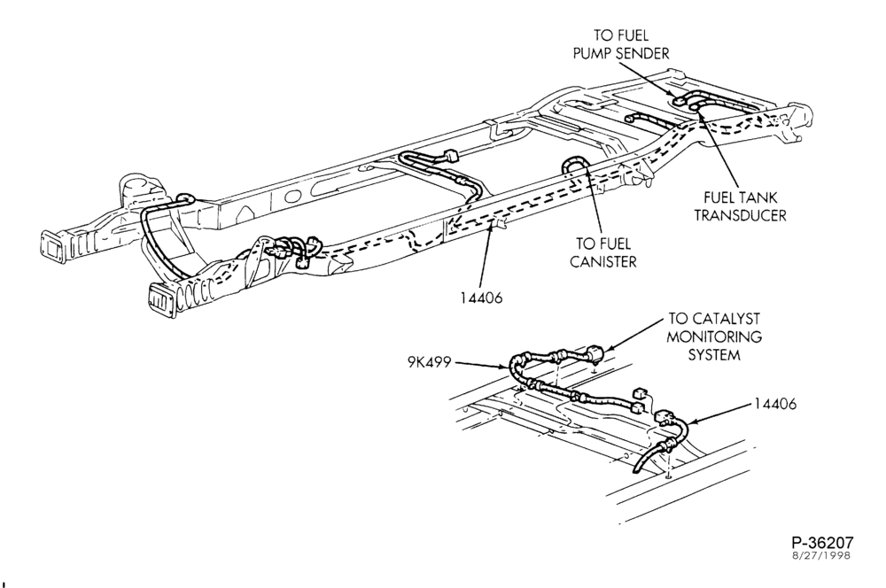 Схема ELECTRICAL SYSTEMS-Frame wiring & catalyst monitoring system - 8 cyl. 5.4L & 10 cyl. 6.8L-E350/550