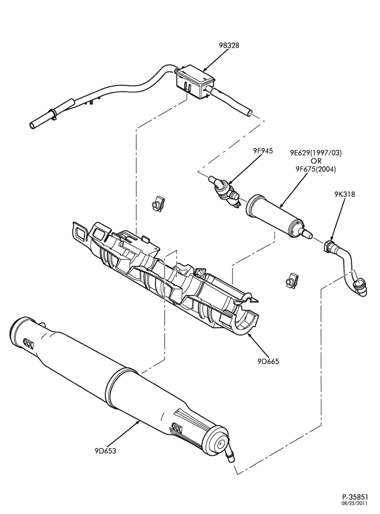 Схема 10 CYL. 6.8L-Fuel vapor storage & related parts - 35 gallon tank