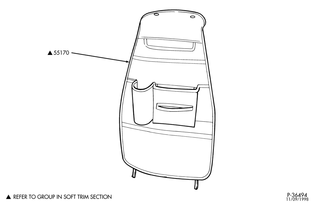 Схема SOFT, INTERIOR TRIM-Interior trim - seat back organizer-L1