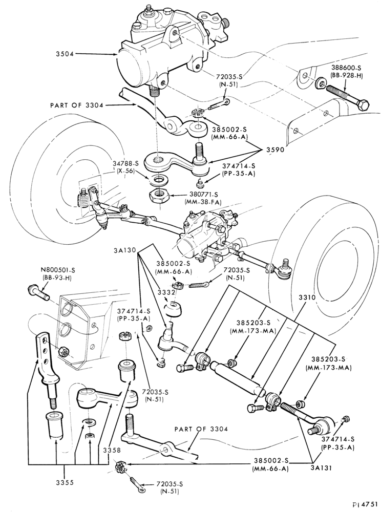 Схема STEERING-Steering linkage