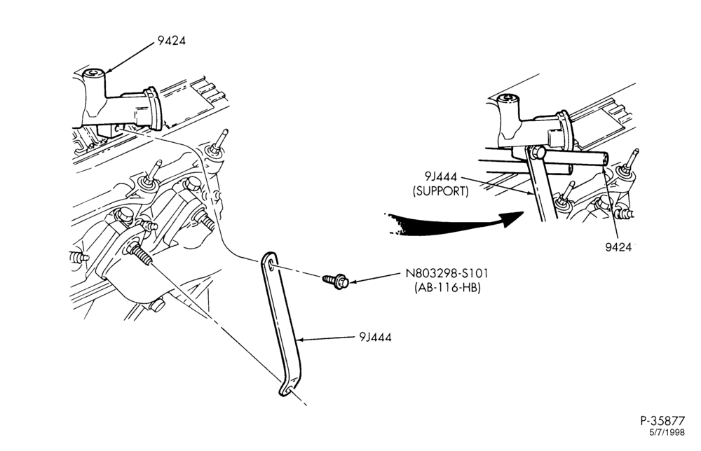 Схема 6 CYL. 3.0L-Intake manifold support & related parts