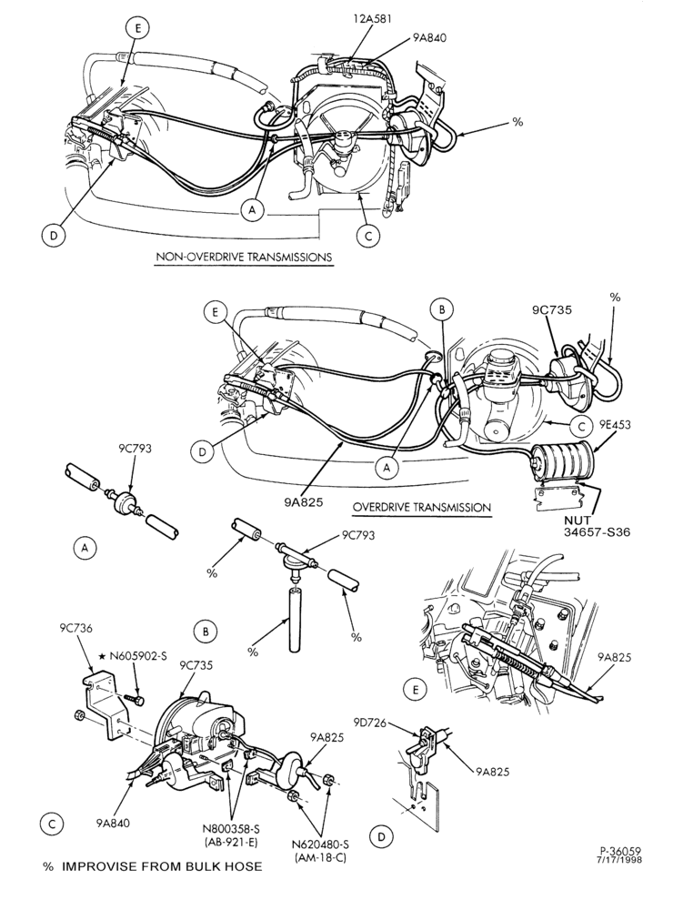 Схема 8 CYL. 5.0L - GAS-Speed control - factory installed - engine compartment