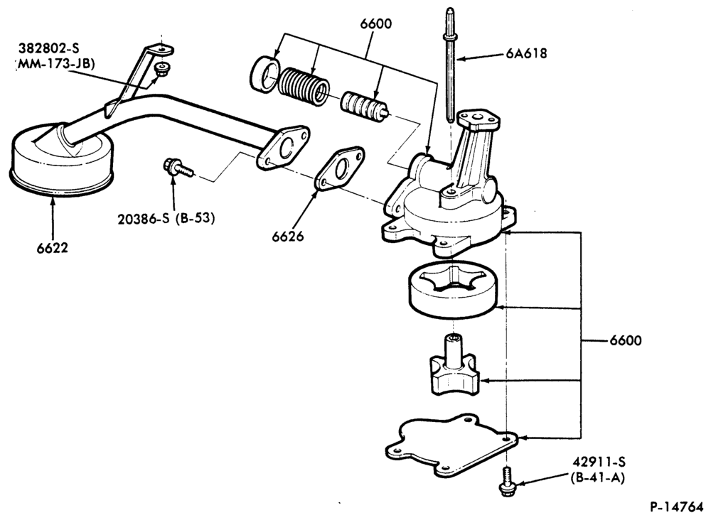 Схема 8 CYL. 6.1L AND 7.0L (370 AND 429 C.I.D.) GAS-OIL PUMP