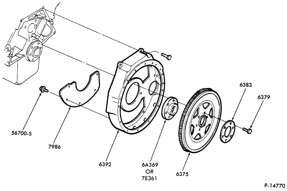 Схема SUPPORTS-(1988/)- adapter, flywheel housing-B-C-CF-CFT-CT-