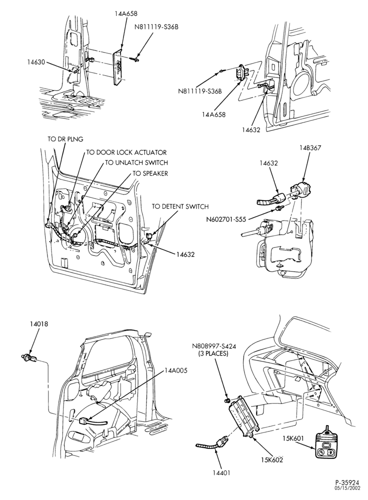 Схема ELECTRICAL SYSTEMS-Power sliding door - R.H. - Page B-TW
