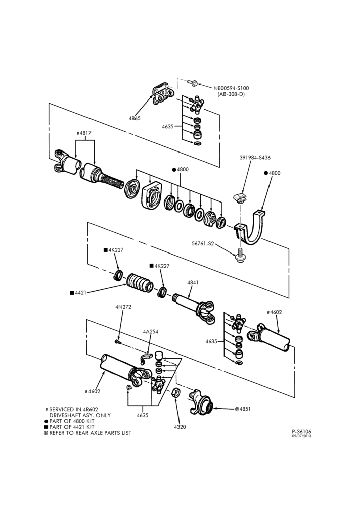 Схема DRIVESHAFTS-DRIVESHAFTS- 4x2 - manual trans. - 141", 165" or 176" W.B.-F450SD