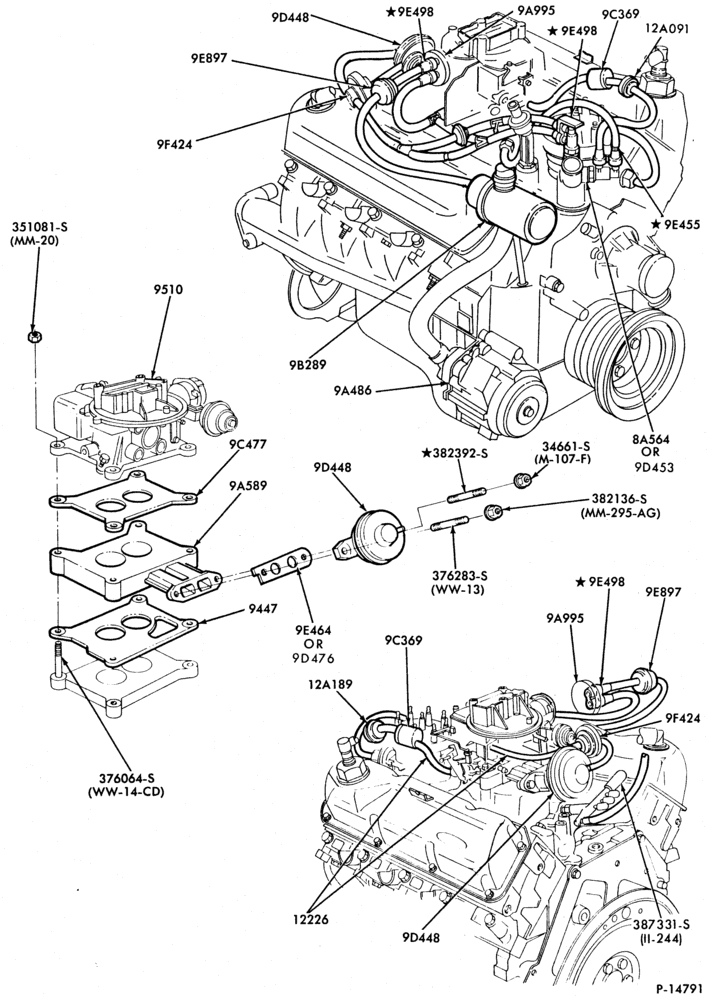 Схема 8 CYL. 6.6L (400 C.I.D.)-GAS-F100/250,U150