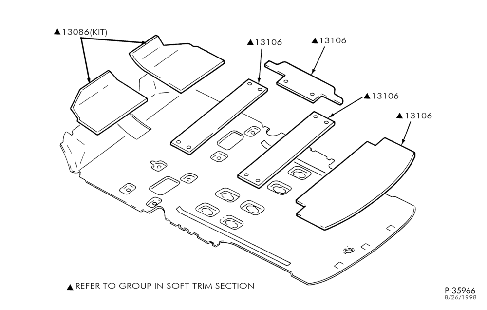 Схема SOFT, INTERIOR TRIM-Interior trim - floor mats - Wagon-DM