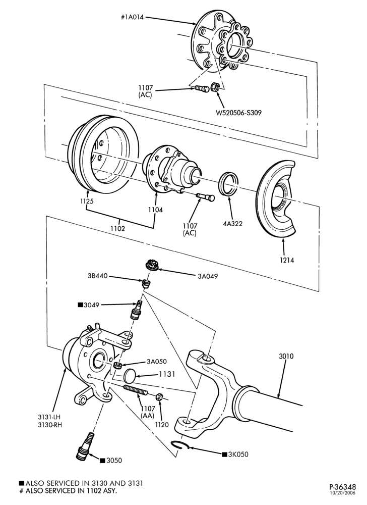 Схема FRONT AXLE-Details - Dana - 4x2-L1