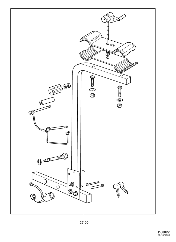 Схема LIFT/TAILGATE, BACK-OF-CAB, BACK WINDOW-Bike carrier hitch-E150/450