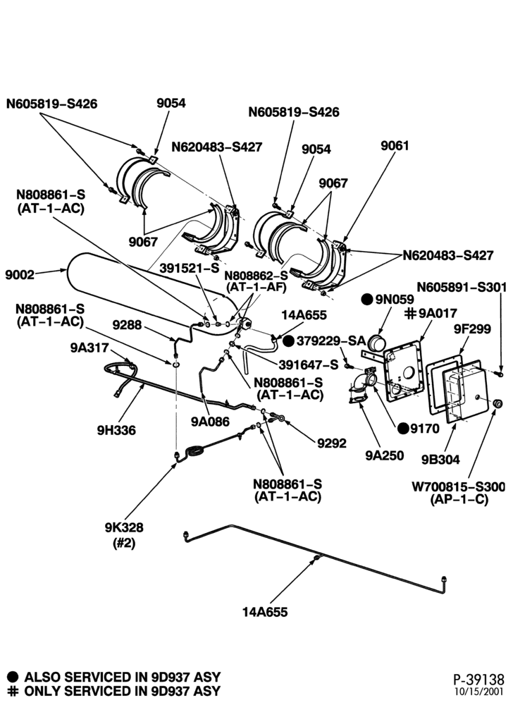 Схема 8 CYL. 5.4L-Fuel system - 4 tank mid - NGV - E450