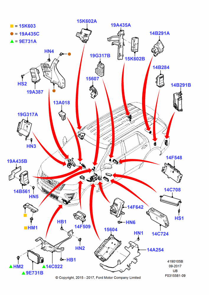 Схема Электронные модули и датчики автомобиля; 04.05.2015–03.03.2019