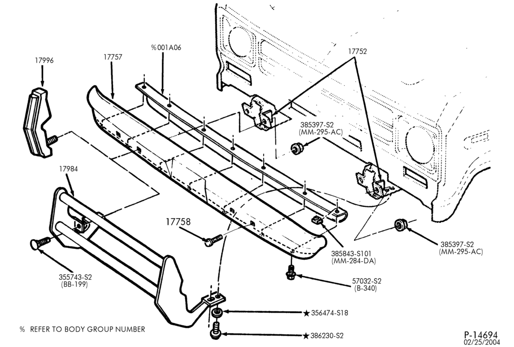 Схема BUMPERS-Front bumper parts-All