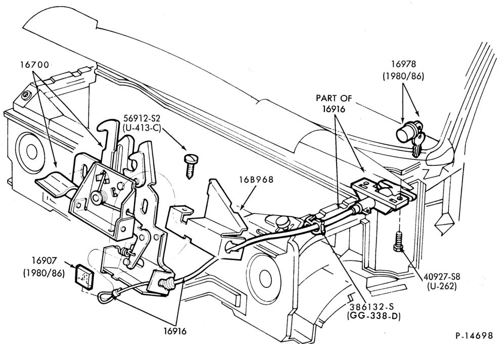 Схема FENDERS-Hood latch and related parts-remote control-All