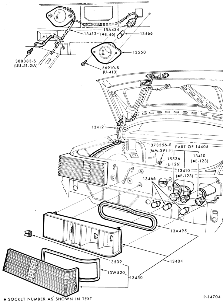 Схема LAMPS-Rear lamp, license plate and related parts- Capri