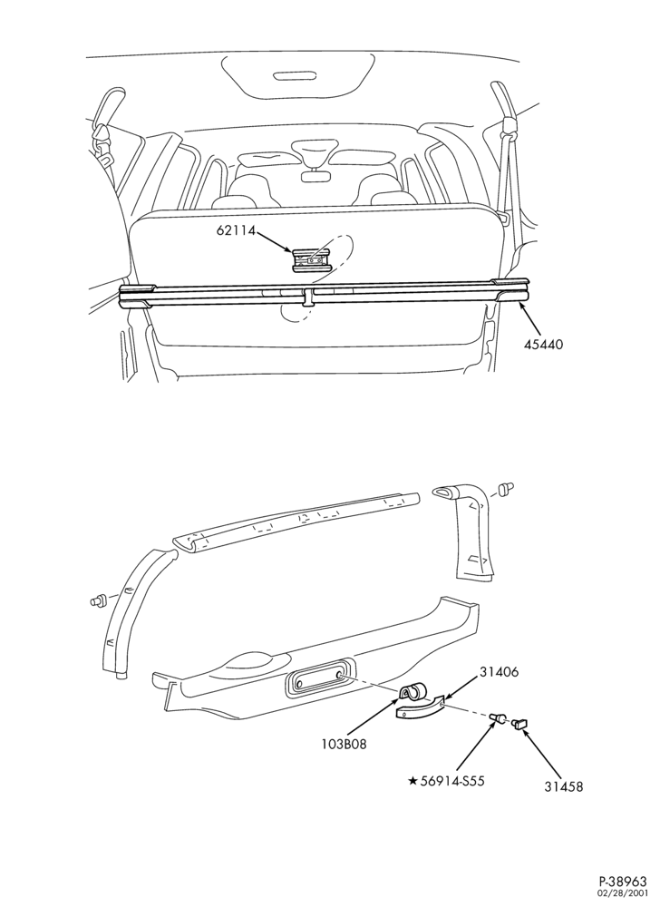 Схема SOFT, INTERIOR TRIM-Cargo shade & related parts-L1