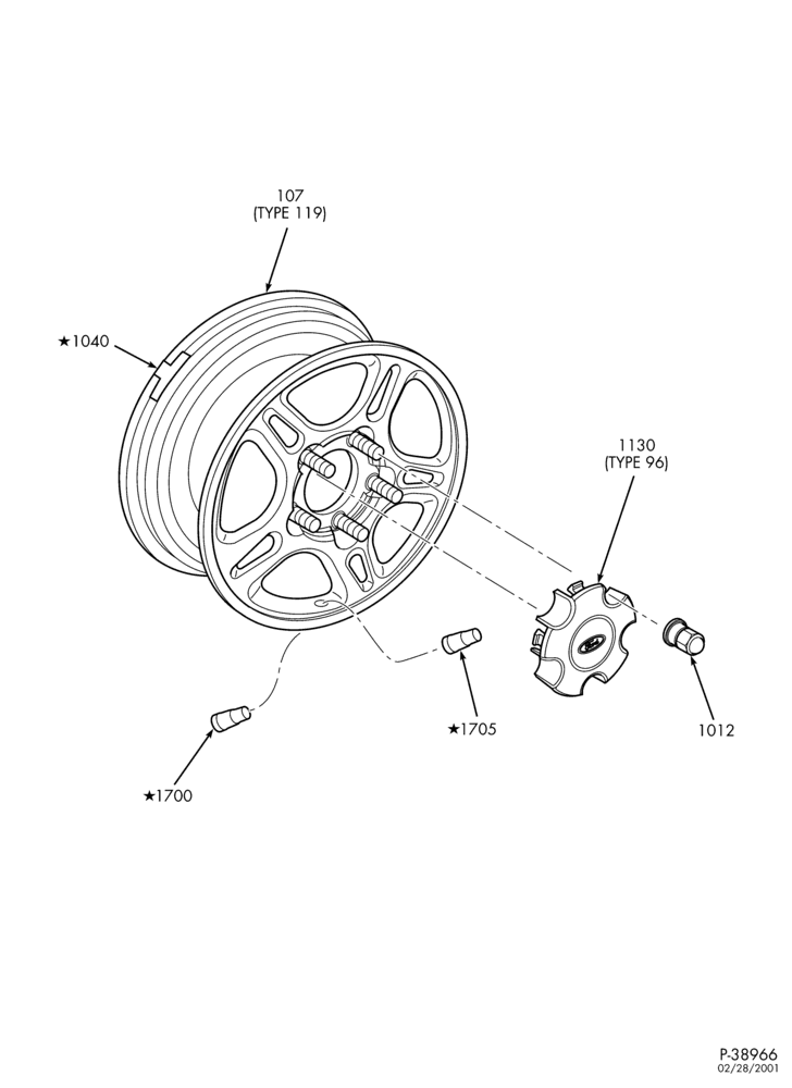Схема WHEEL & HUBS-Wheels & related parts - personalization wheel-F150