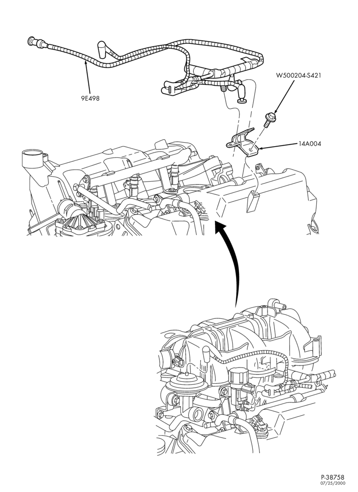 Схема 6 CYL. 4.0L - SOHC-Emissions vacuum control main connector assembly