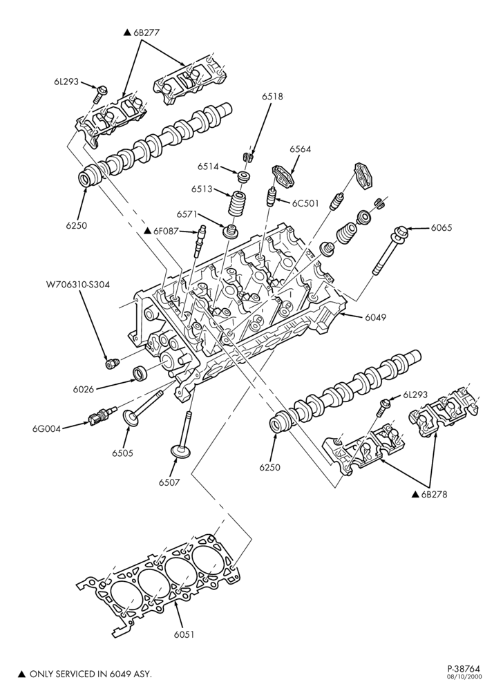 Схема ENGINE-Cylinder head & camshaft assembly-TN