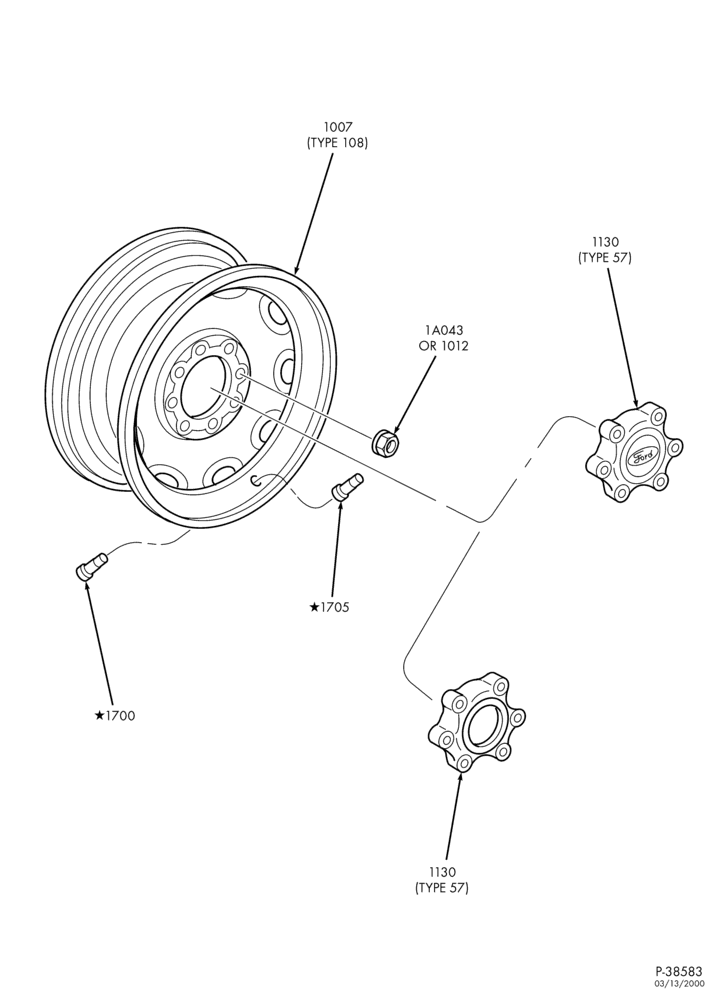 Схема Колёса, HUBS & DRUMS-Wheels & related parts - single rear wheels - 4x2 & 4x4-L1