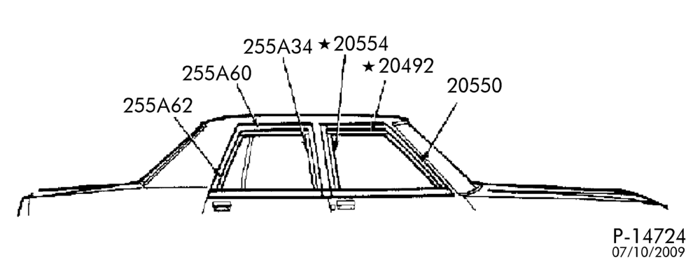 Схема WINDOW FRAMES - BODY TYPE 54