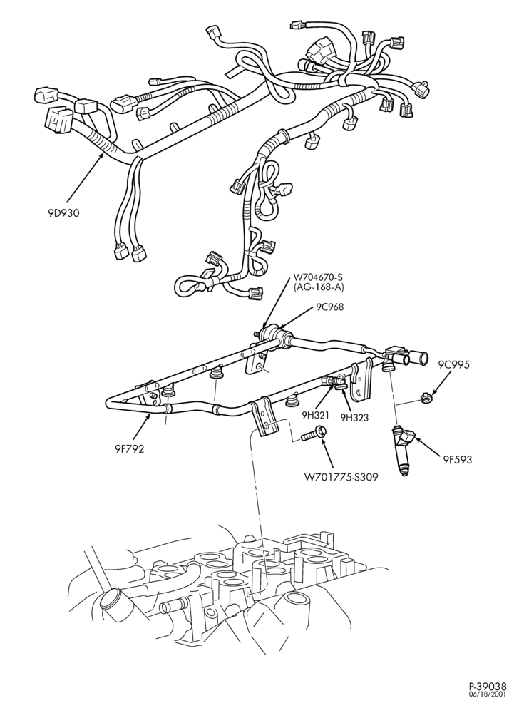 Схема 6 CYL. 4.2L - GAS-Fuel injection system charge assembly