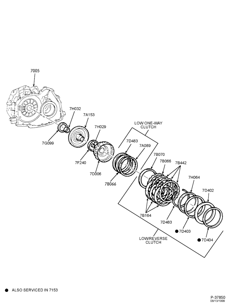 Схема CD4E TYPE - INTERNAL PARTS-Low/reverse clutch, low one-way & related parts