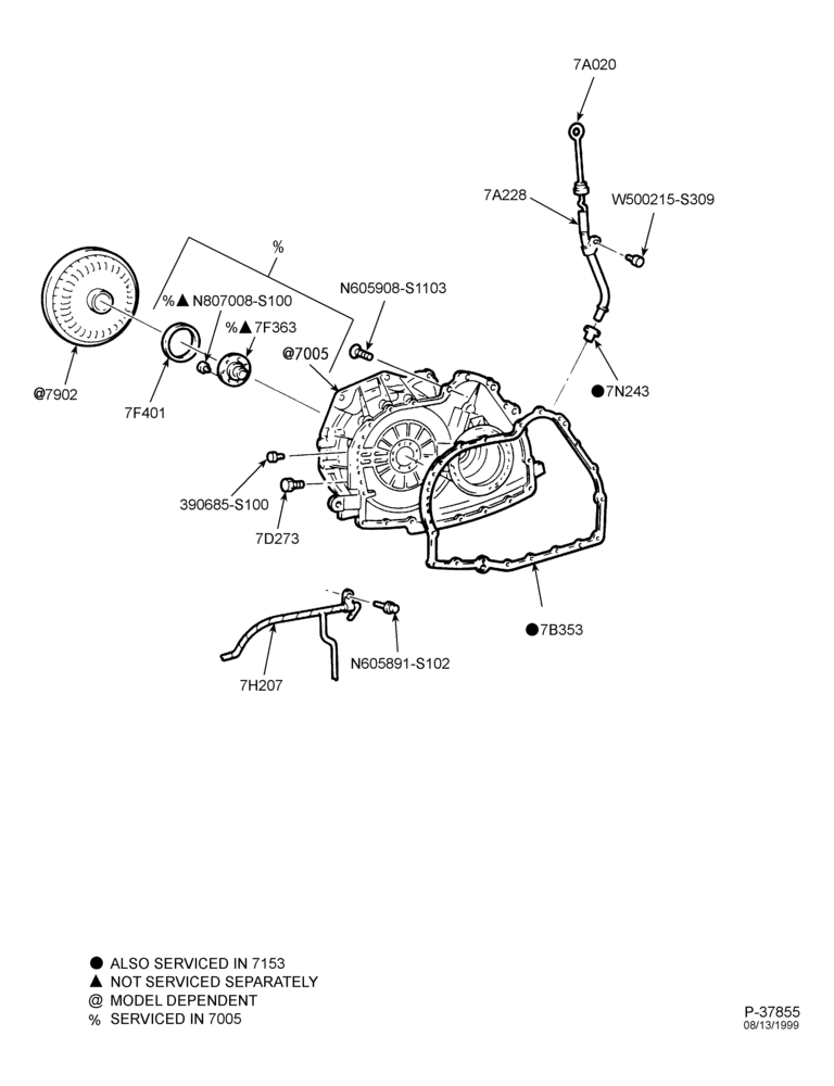 Схема CD4E TYPE - INTERNAL PARTS-Converter housing & related parts