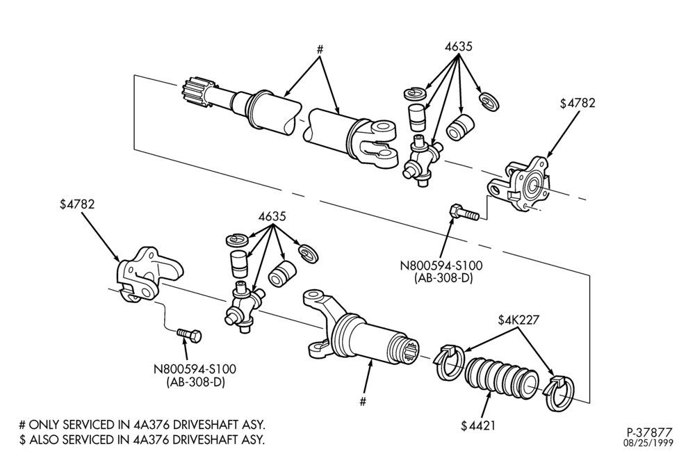 Схема DRIVESHAFT-DRIVESHAFT- front driveshaft-F150/250
