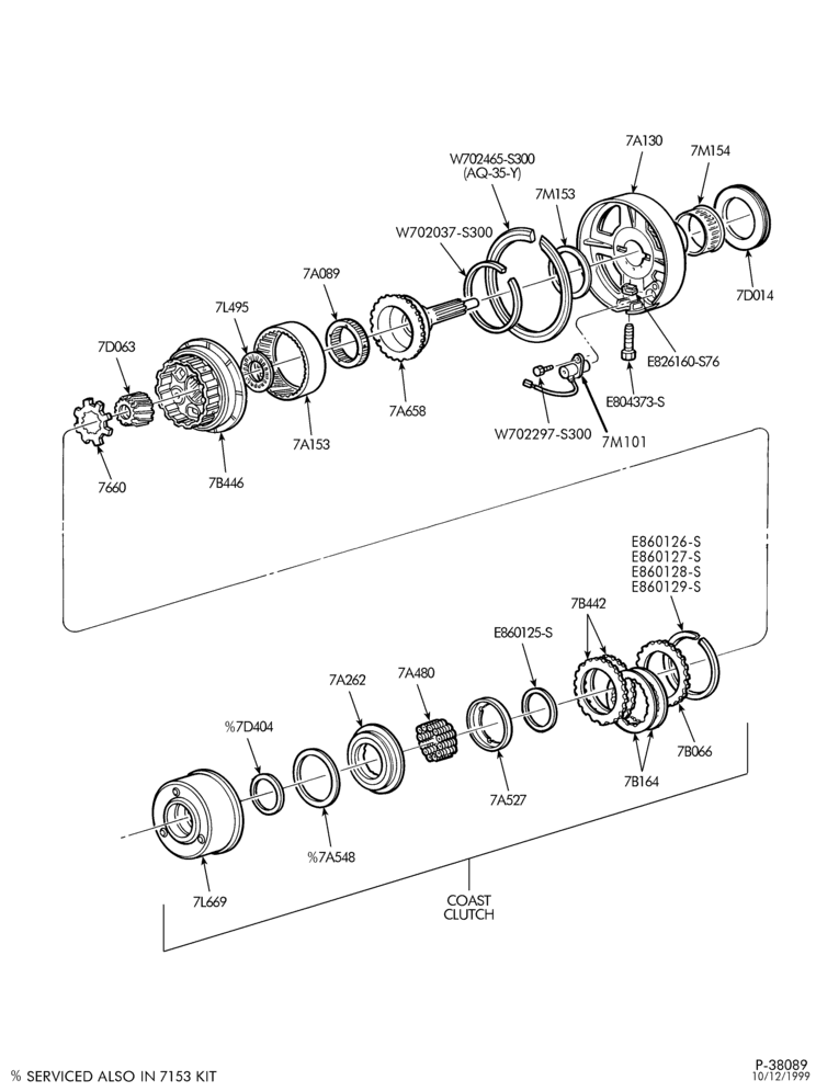 Схема 5R55E TYPE-INTERNAL PARTS - Coast clutch, overdrive planetary & related parts-R