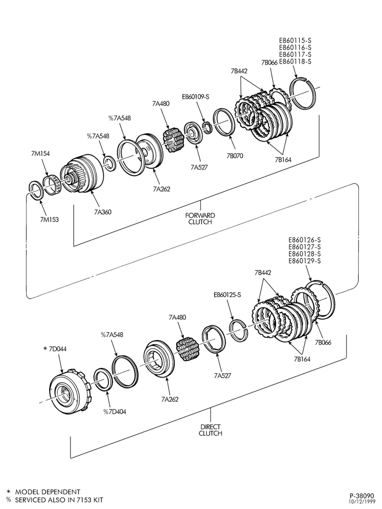 Схема 5R55E TYPE-INTERNAL PARTS - Direct & forward clutches-R