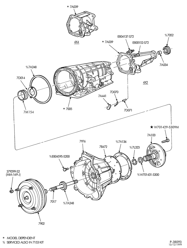 Схема 5R55E TYPE-INTERNAL PARTS - Torque convertor, pump, convertor housing-B,BN