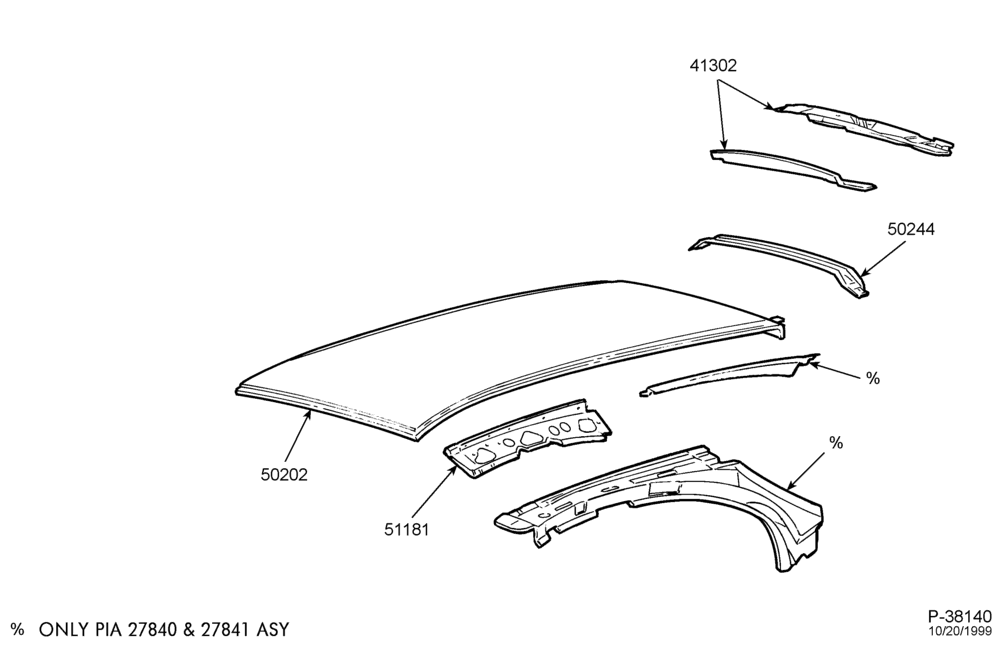 Схема SHEET METAL-74 - upper body - roof panel