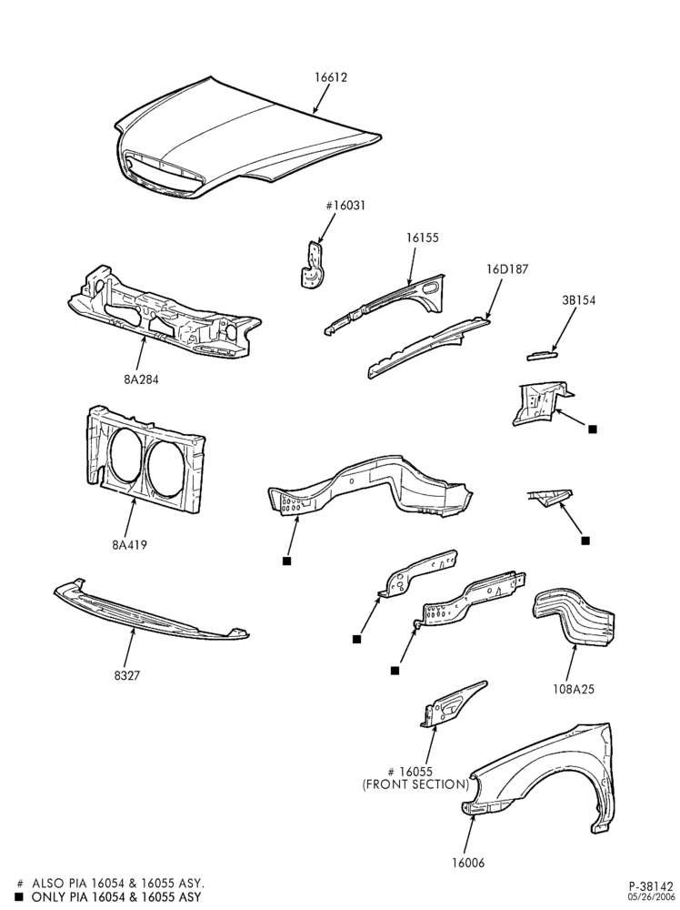 Схема SHEET METAL-74 - upper body - front