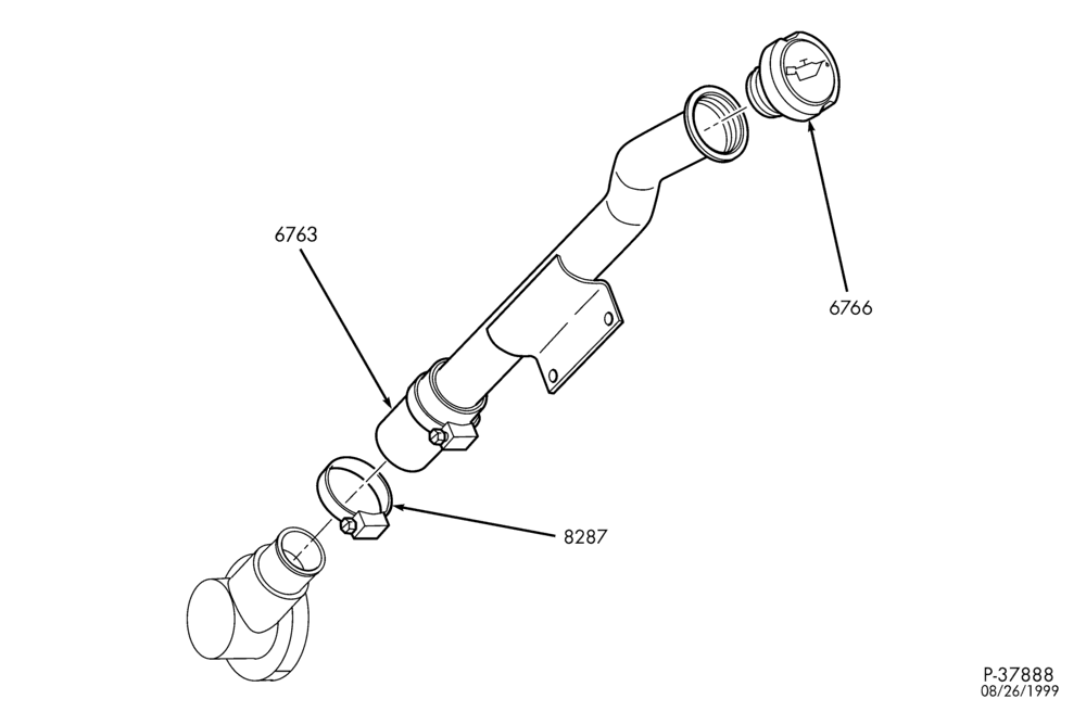 Схема 8 CYL. 7.3L - DIESEL - DIRECT INJECTION - TURBO-Engine oil fill pipe-L1