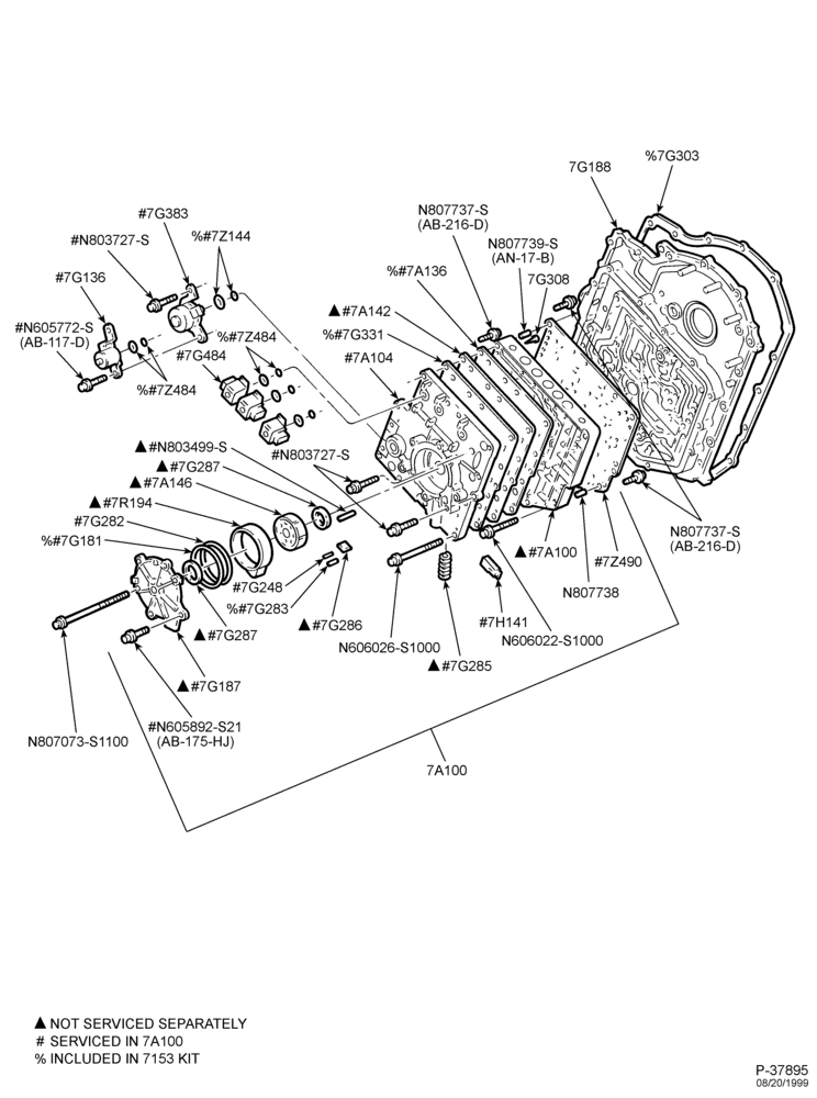 Схема AX4N TYPE - INTERNAL PARTS-Pump, valve body & related parts