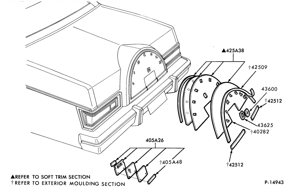 Схема ROOF-Luggage compartment and related parts