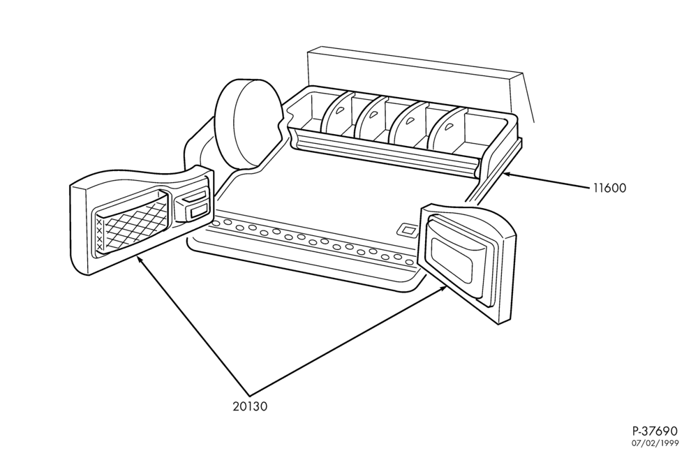 Схема SOFT, INTERIOR TRIM-Rear door storage bin-L1