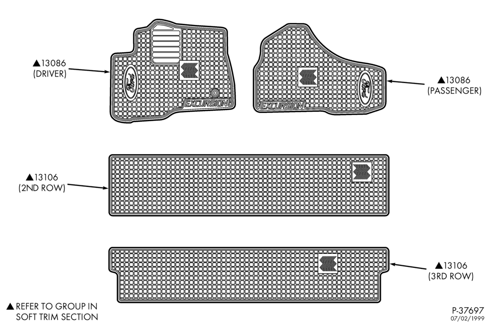 Схема SOFT, INTERIOR TRIM-Interior trim - floor mats-L1