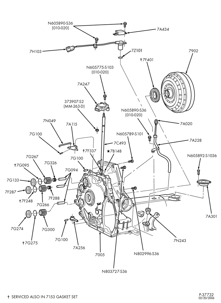 Схема AX4S TYPE - INTERNAL PARTS-Shift accumulators, main control, case, converter assembly
