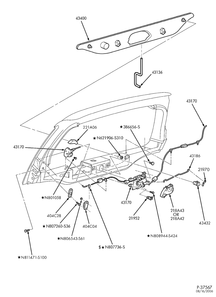 Схема LIFT/TAILGATE, BACK-OF-CAB, BACK WINDOW-Liftgate latch & related parts-L1