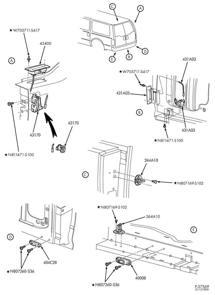 Схема LIFT/TAILGATE, BACK-OF-CAB, BACK WINDOW-Cargo doors latch & related parts-L1