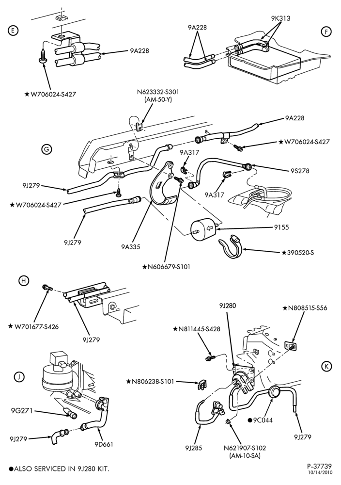 Схема 6 CYL. 3.0L - EXC. DOHC-Fuel system - flex fuel - Page B