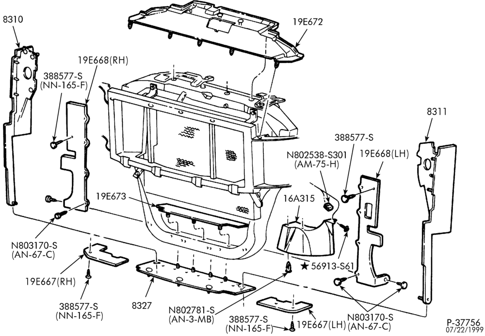 Схема AIR CONDITIONING-Radiator grille air deflectors-L1