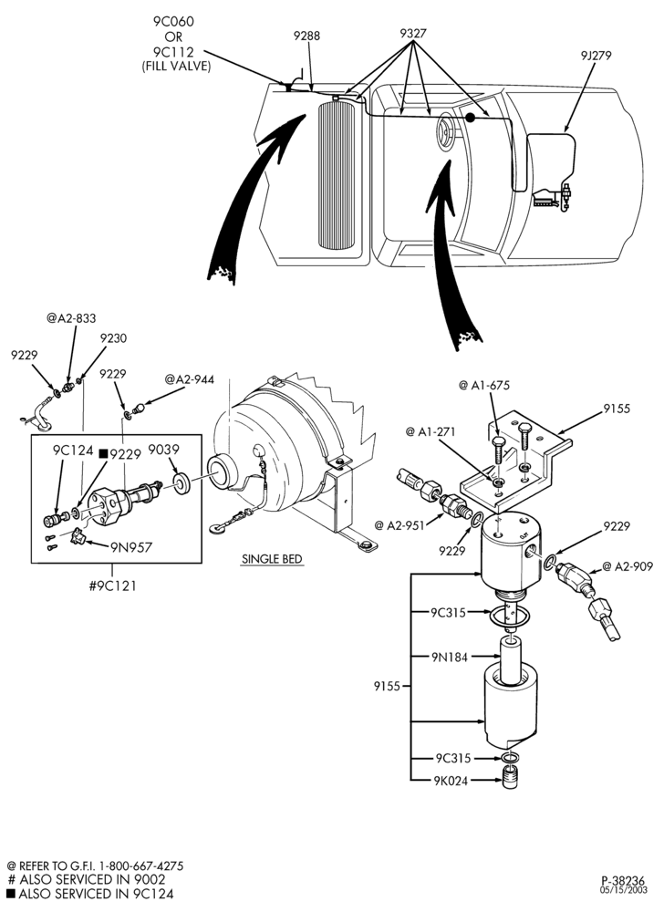 Схема 8-цил. 5,4 л - (BI-FUEL)-Fuel filter & fuel line assembly - CNG/GAS