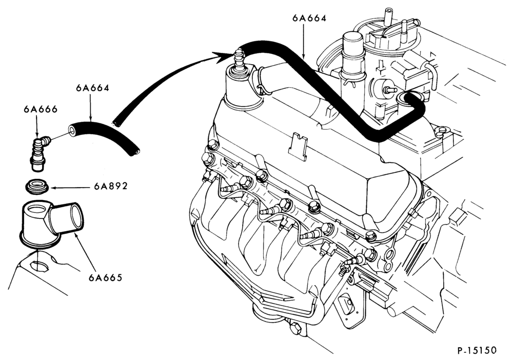 Схема 8 CYL. 6.1L AND 7.0L (370 AND 429 C.I.D.) GAS-C-CT600/800-w/o heavy duty dry air cleaner
