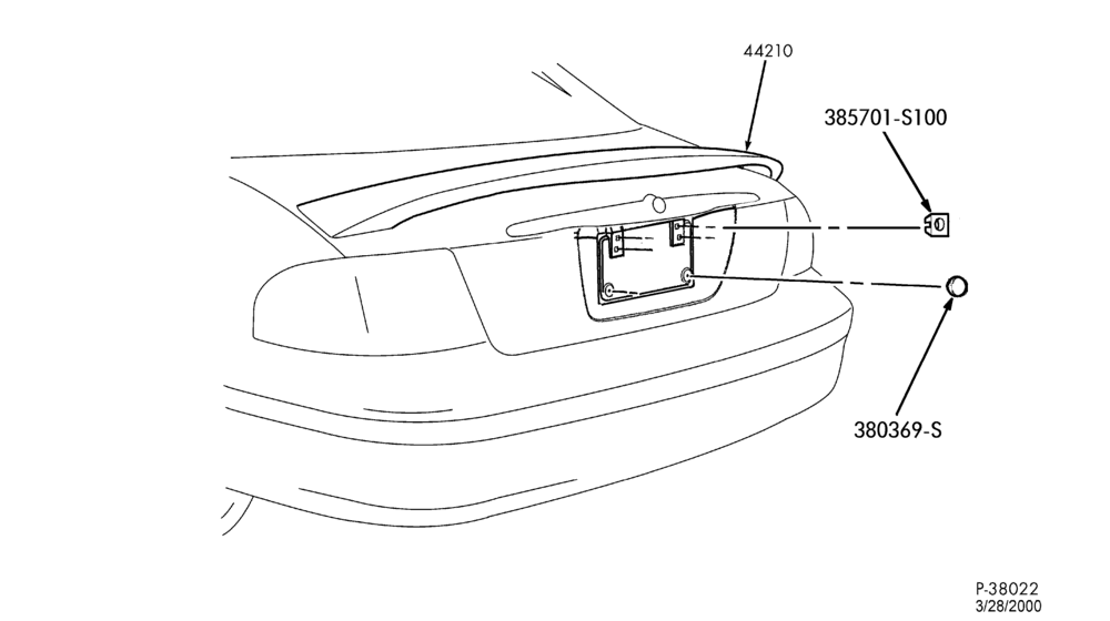 Схема ROOF-Rear spoiler & related parts - Sable